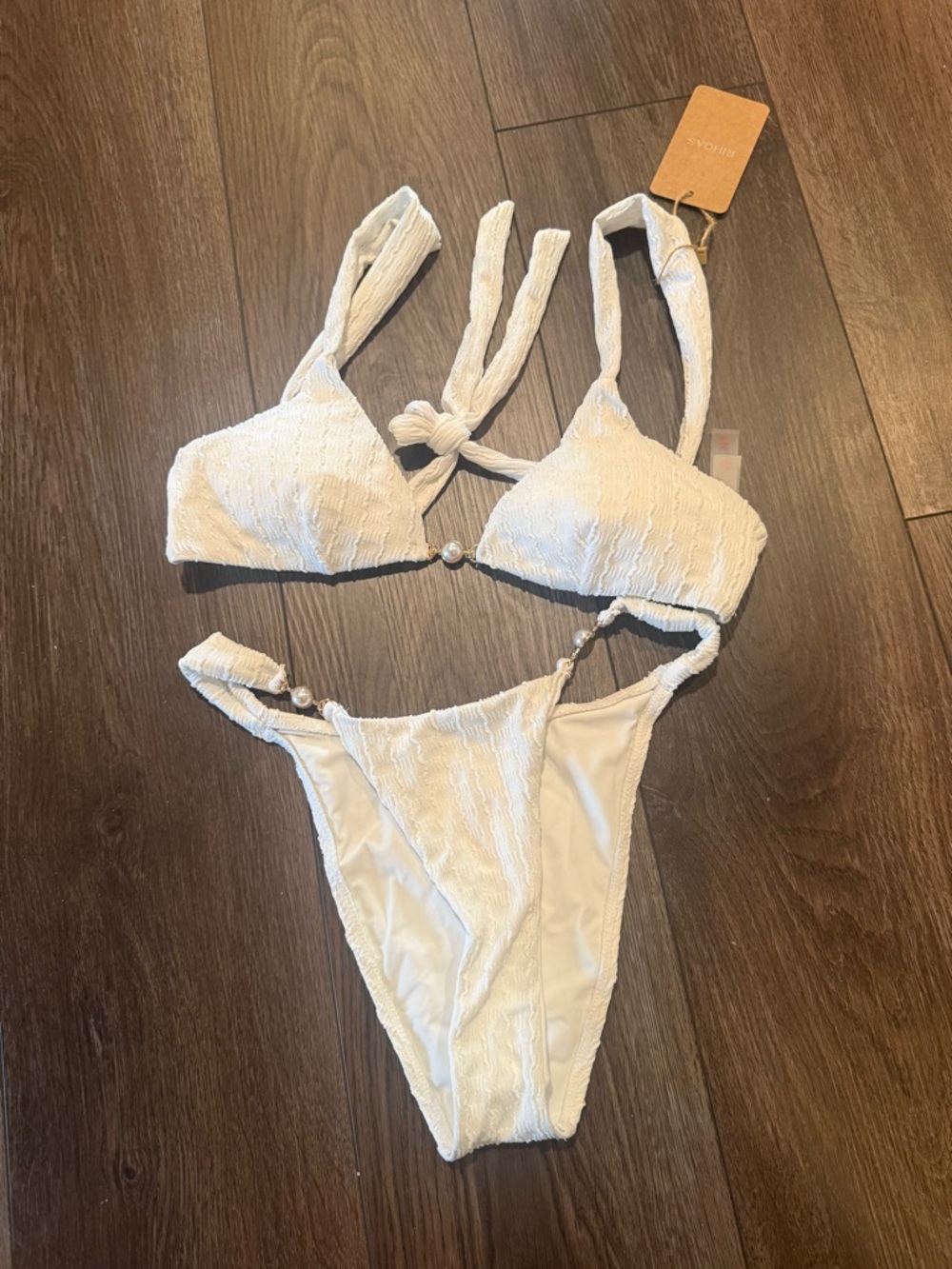 NEW white pearl swimsuit